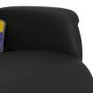 Massage Recliner Chair with Footrest Black Faux Leather