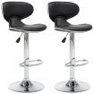 Bar Stools 2 pcs Black Faux Leather
