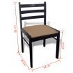 Dining Chairs 6 pcs Brown Solid Wood and Velvet