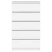Drawer Cabinet White 60x36x103 cm Engineered Wood
