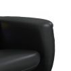Massage Recliner Chair with Footstool Black Faux Leather