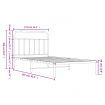 Metal Bed Frame with Headboard White 106x203 cm King Single Size