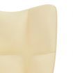 Rocking Chair with a Stool Cream White Velvet