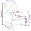 Armchair with Solid Rubber Wood Rocking Legs Light Grey Fabric