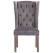 Dining Chair Grey Velvet