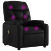 Massage Recliner Chair Black Faux Leather