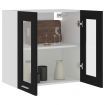 Hanging Glass Cabinet Black 60x31x60 cm Engineered Wood