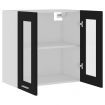 Hanging Glass Cabinet Black 60x31x60 cm Engineered Wood