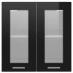 Hanging Glass Cabinet Black 60x31x60 cm Engineered Wood