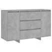 Sideboard with 3 Drawers Concrete Grey 120x41x75 cm Engineered Wood