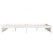 Bed Frame White Solid Wood 153x203 cm Queen Size