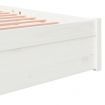 Bed Frame White Solid Wood 153x203 cm Queen Size