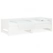 Pull-out Day Bed White Solid Wood Pine 2x(92x187) cm Single Size