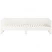 Pull-out Day Bed White Solid Wood Pine 2x(92x187) cm Single Size