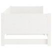 Pull-out Day Bed White Solid Wood Pine 2x(92x187) cm Single Size