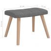 Rocking Chair with a Stool Dark Grey Fabric