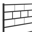 Metal Bed Frame with Headboard Black 107x203 cm