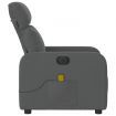 Electric Massage Recliner Chair Dark Grey Fabric
