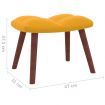 Rocking Chair with a Stool Mustard Yellow Velvet
