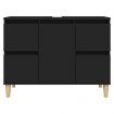 Sink Cabinet Black 80x33x60 cm Engineered Wood