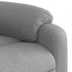 Electric Massage Recliner Chair Light Grey Fabric