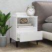Bedside Cabinet High Gloss White 40x35x50 cm