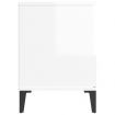 Bedside Cabinet High Gloss White 40x35x50 cm