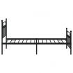 Metal Bed Frame with Headboard and Footboard Black 106x203 cm King Single Size
