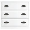 Sideboards 2 pcs High Gloss White Engineered Wood