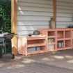 Outdoor Kitchen Cabinets 2 pcs Solid Wood Douglas