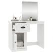 Dressing Table with Mirror White 90x50x132.5 cm Engineered Wood