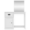 Dressing Table with Mirror White 90x50x132.5 cm Engineered Wood