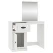 Dressing Table with Mirror White 90x50x132.5 cm Engineered Wood