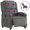 Electric Massage Recliner Chair Dark Grey Fabric