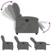 Electric Massage Recliner Chair Dark Grey Fabric