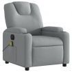 Electric Massage Recliner Chair Light Grey Fabric