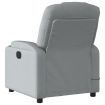 Electric Massage Recliner Chair Light Grey Fabric