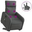 Stand up Massage Recliner Chair Dark Grey Fabric