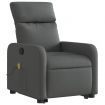 Stand up Massage Recliner Chair Dark Grey Fabric