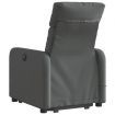 Stand up Massage Recliner Chair Dark Grey Fabric