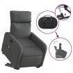Stand up Massage Recliner Chair Dark Grey Fabric