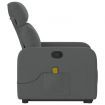 Stand up Massage Recliner Chair Dark Grey Fabric