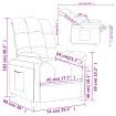 Recliner Chair Dark Grey Fabric
