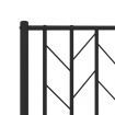 Metal Bed Frame with Headboard and Footboard Black 107x203 cm