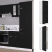 Refrigerator Cabinet Black 60x57x207 cm Engineered Wood