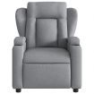 Electric Massage Recliner Chair Light Grey Fabric