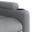 Electric Massage Recliner Chair Light Grey Fabric