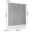 Dishwasher Panel Concrete Grey 59.5x3x67 cm Engineered Wood