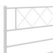 Metal Bed Frame with Headboard White 107x203 cm