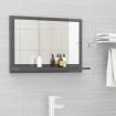 Bathroom Mirror High Gloss Grey 60x10.5x37 cm Engineered Wood